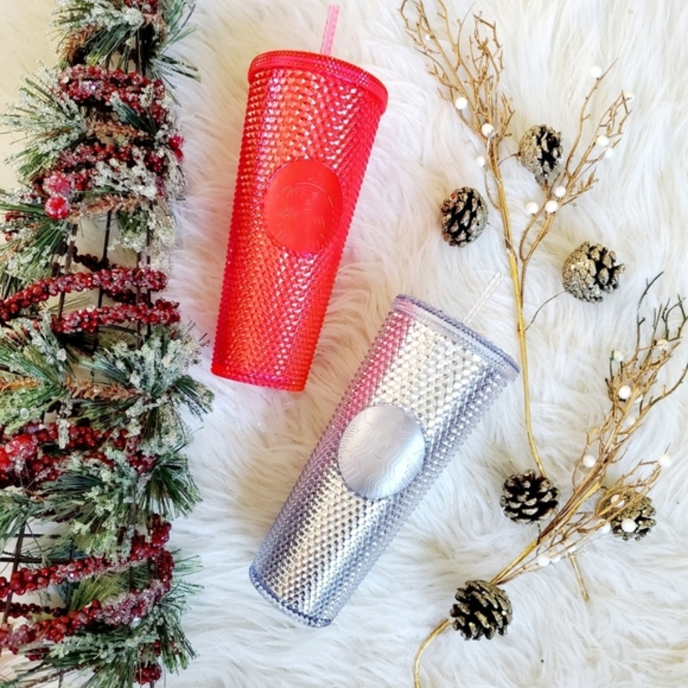NEW 2019 Holiday Pink Studded Tumbler